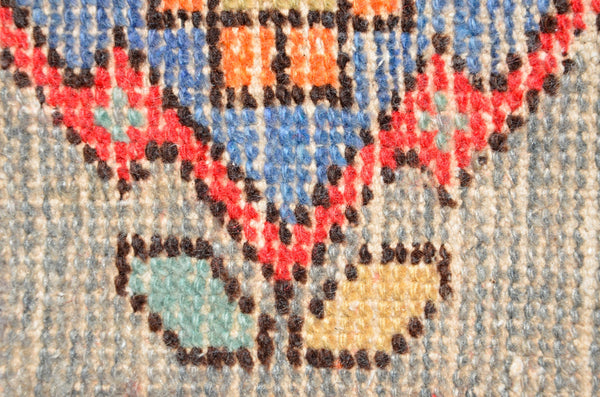 Handmade Turkish Vintage small area rug doormat for home decor, bathroom rug, area oushak rug bathroom mat kitchen kilim rug, rug 3.1X1.5, 665847