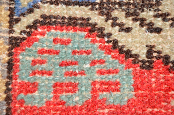 Handmade Turkish Vintage small area rug doormat for home decor, bathroom rug, area oushak rug bathroom mat kitchen kilim rug, rug 3.1X1.5, 665847