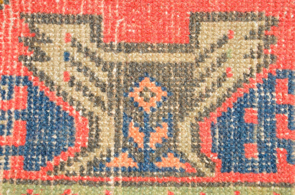 Handmade Turkish Vintage small area rug doormat for home decor, bathroom rug, area oushak rug bathroom mat kitchen kilim rug, rug 3.1X1.5, 665855