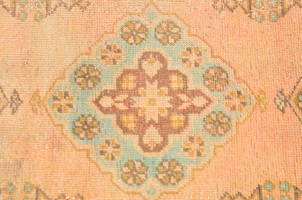 Unique Vintage Turkish runner rug for home decor, area rug, Anatolian oushak rug boho rug bedroom rug kitchen rug kilim, 10'9"x2'", 666419