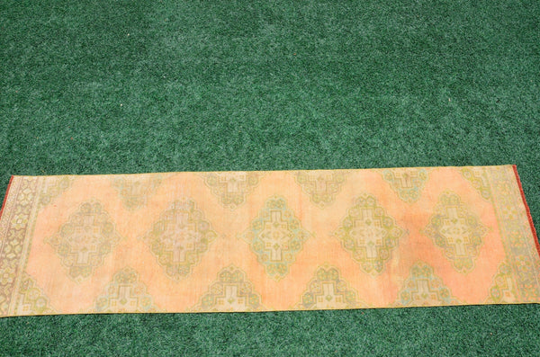 Unique Vintage Turkish runner rug for home decor, area rug, Anatolian oushak rug boho rug bedroom rug kitchen rug kilim, 11'1"x3'", 666421
