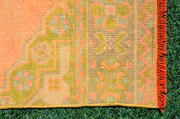 Unique Vintage Turkish runner rug for home decor, area rug, Anatolian oushak rug boho rug bedroom rug kitchen rug kilim, 11'1"x3'", 666421