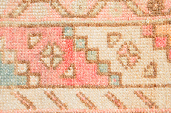 Turkish Handmade Vintage runner rug for home decor, area rug, Anatolian oushak rug boho rug kitchen rug  bathroom rug kilim, 9'1" x 2'8", 666427