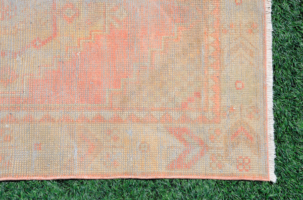 Unique Vintage Turkish runner rug for home decor, area rug, Anatolian oushak rug boho rug bedroom rug kitchen rug kilim, 9'6"x2'6", 666428