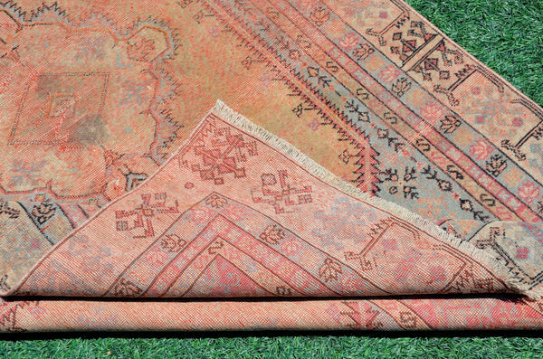 Turkish Vintage Anatolian rug for home decor, area rug, oushak rug boho rug bedroom rug kitchen rug bathroom rug kilim, rugs 4x7, 666390