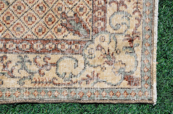 Natural oushak Turkish rug for home decor, Vintage rug, area rug boho rug bedroom rug kitchen rug bathroom rug kilim rugs handmade, rugs 4x7, 666388