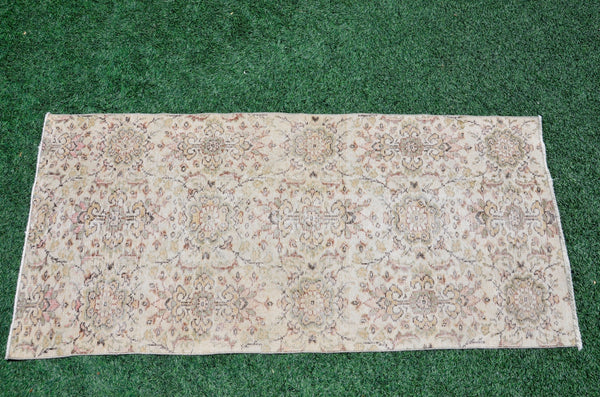 Natural oushak Turkish rug for home decor, Vintage rug, area rug boho rug bedroom rug kitchen rug bathroom rug kilim rugs handmade, rugs 3x6, 666389