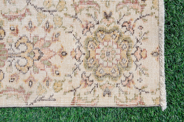 Natural oushak Turkish rug for home decor, Vintage rug, area rug boho rug bedroom rug kitchen rug bathroom rug kilim rugs handmade, rugs 3x6, 666389