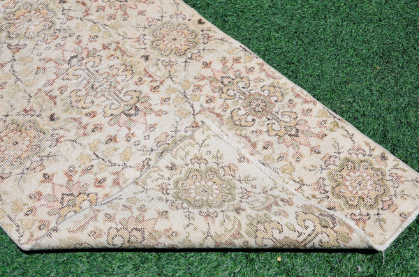 Natural oushak Turkish rug for home decor, Vintage rug, area rug boho rug bedroom rug kitchen rug bathroom rug kilim rugs handmade, rugs 3x6, 666389