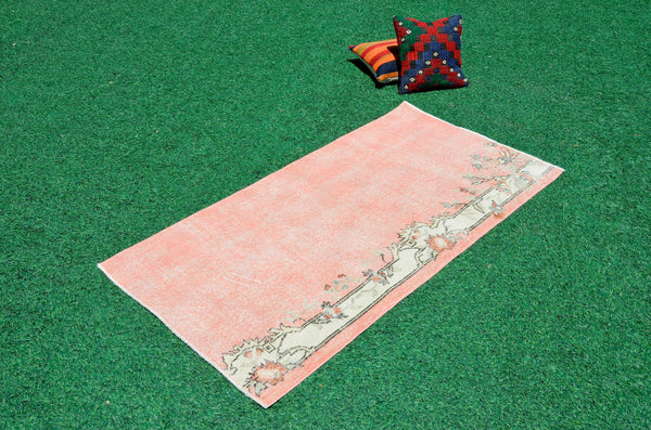 Natural oushak Turkish rug for home decor, Vintage rug, area rug boho rug bedroom rug kitchen rug bathroom rug kilim rugs handmade, rugs 3x5, 666391