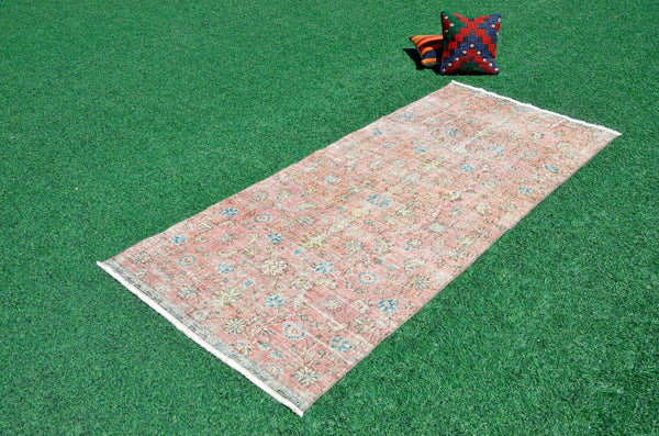Natural oushak Turkish rug for home decor, Vintage rug, area rug boho rug bedroom rug kitchen rug bathroom rug kilim rugs handmade, rugs 3x8, 666392