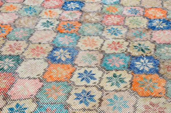 Natural oushak Turkish rug for home decor, Vintage rug, area rug boho rug bedroom rug kitchen rug bathroom rug kilim rugs handmade, rugs 3x6, 666393