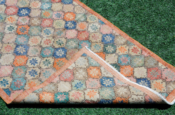 Natural oushak Turkish rug for home decor, Vintage rug, area rug boho rug bedroom rug kitchen rug bathroom rug kilim rugs handmade, rugs 3x6, 666393