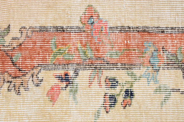 Natural oushak Turkish rug for home decor, Vintage rug, area rug boho rug bedroom rug kitchen rug bathroom rug kilim rugs handmade, rugs 3x6, 666394