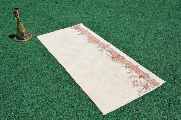 Natural oushak Turkish rug for home decor, Vintage rug, area rug boho rug bedroom rug kitchen rug bathroom rug kilim rugs handmade, rugs 3x6, 666394
