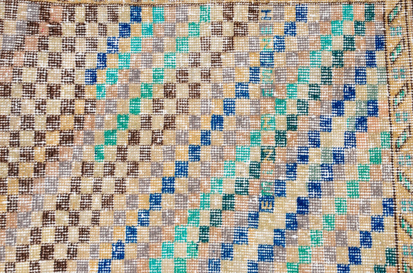 Vintage Turkish Handmade runner rug for home decor, area rug, Anatolian oushak rug boho rug kitchen rug  bathroom rug kilim, 7'5" x 1'9", 666424