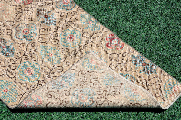 Unique Vintage Turkish runner rug for home decor, area rug, Anatolian oushak rug boho rug bedroom rug kitchen rug kilim, 7'6"x2'3", 666425