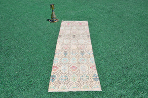 Unique Vintage Turkish runner rug for home decor, area rug, Anatolian oushak rug boho rug bedroom rug kitchen rug kilim, 7'6"x2'3", 666425