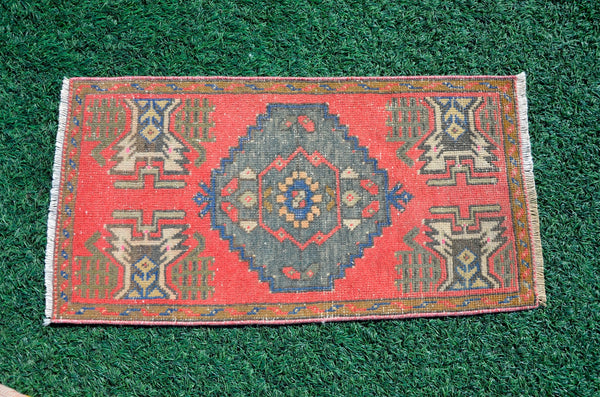 Natural Turkish Vintage small area rug doormat for home decor, bathroom rug, area oushak rug bathroom mat kitchen ru  kilim rug, rug 3.1X1.6, 665813