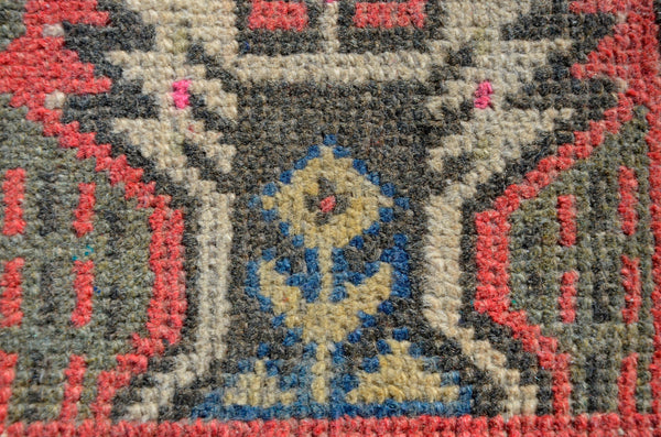 Natural Turkish Vintage small area rug doormat for home decor, bathroom rug, area oushak rug bathroom mat kitchen ru  kilim rug, rug 3.1X1.6, 665813