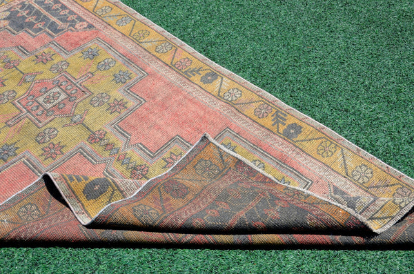Oushak Natural Turkish rug for home decor, Vintage rug, area rug boho rug bedroom rug kitchen rug bathroom rug kilim rugs handmade, rugs 4x8, 666312