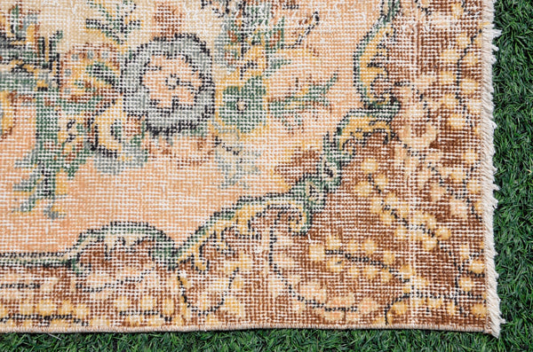 Turkish Natural oushak rug for home decor, Vintage rug, area rug boho rug bedroom rug kitchen rug bathroom rug kilim rugs handmade, rugs 4x7, 666315