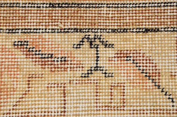 Oushak Natural Turkish rug for home decor, Vintage rug, area rug boho rug bedroom rug kitchen rug bathroom rug kilim rugs handmade, rugs 4x7, 666316