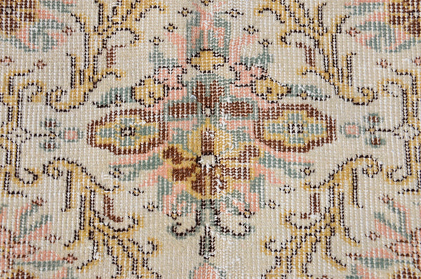 Oushak Natural Turkish rug for home decor, Vintage rug, area rug boho rug bedroom rug kitchen rug bathroom rug kilim rugs handmade, rugs 4x8, 666320