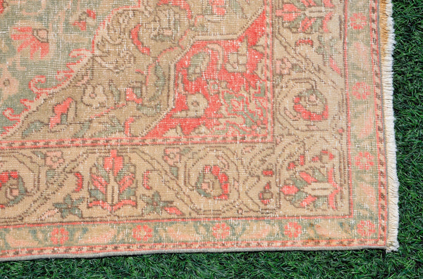 Handmade Natural oushak Turkish rug for home decor, Vintage rug, area rug boho rug bedroom rug kitchen rug bathroom rug kilim rugs, rugs 4x6, 666321