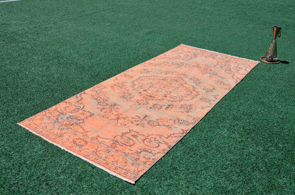 Unique Natural oushak Turkish rug for home decor, Vintage rug, area rug boho rug bedroom rug kitchen rug kilim rugs handmade, rugs 4x9, 666322