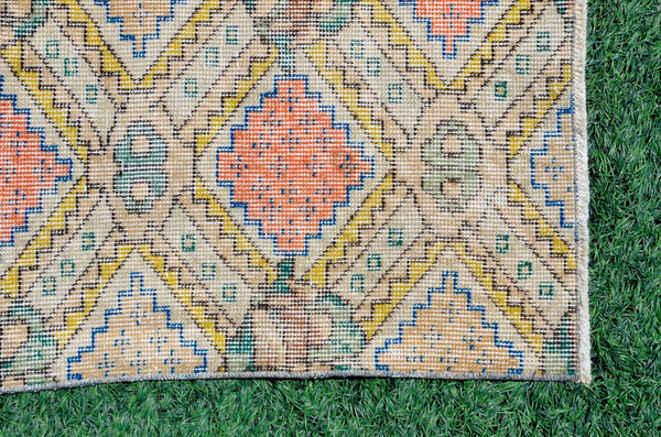 Unique Natural oushak Turkish rug for home decor, Vintage rug, area rug boho rug bedroom rug kitchen rug kilim rugs handmade, rugs 4x6, 666325