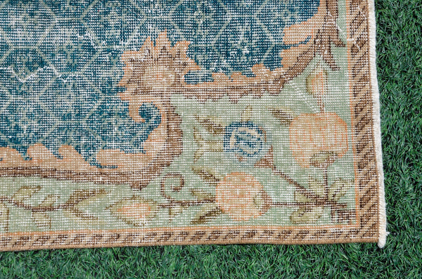 Oushak Natural Turkish rug for home decor, Vintage rug, area rug boho rug bedroom rug kitchen rug bathroom rug kilim rugs handmade, rugs 4x7, 666327