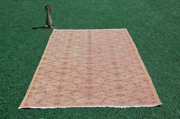 Turkish Natural oushak rug for home decor, Vintage rug, area rug boho rug bedroom rug kitchen rug bathroom rug kilim rugs handmade, rugs 5x8, 666328