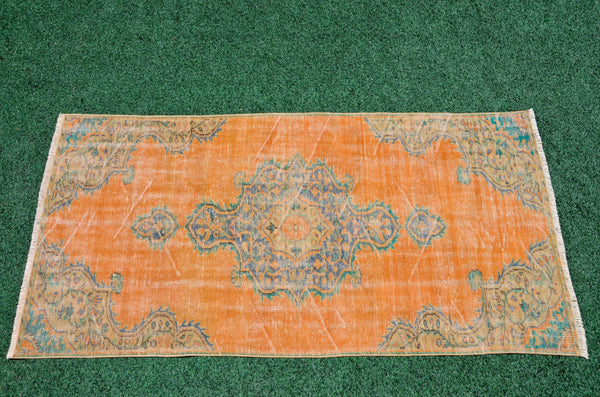 Handmade Natural oushak Turkish rug for home decor, Vintage rug, area rug boho rug bedroom rug kitchen rug bathroom rug kilim rugs, rugs 4x8, 666330