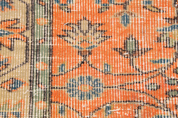 Oushak Natural Turkish rug for home decor, Vintage rug, area rug boho rug bedroom rug kitchen rug bathroom rug kilim rugs handmade, rugs 4x7, 666334