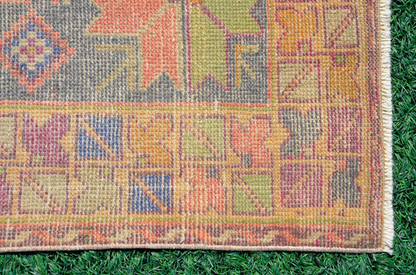 Oushak Natural Turkish rug for home decor, Vintage rug, area rug boho rug bedroom rug kitchen rug bathroom rug kilim rugs handmade, rugs 4x8, 666341