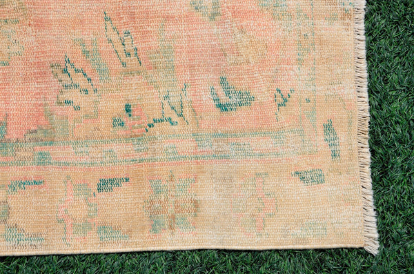 Turkish Natural oushak rug for home decor, Vintage rug, area rug boho rug bedroom rug kitchen rug bathroom rug kilim rugs handmade, rugs 4x7, 666344