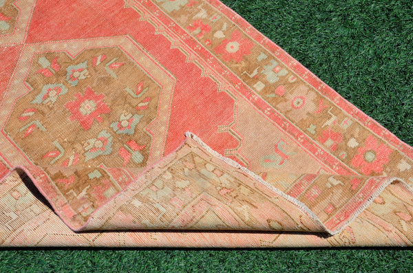 Oushak Natural Turkish rug for home decor, Vintage rug, area rug boho rug bedroom rug kitchen rug bathroom rug kilim rugs handmade, rugs 3x8, 666352