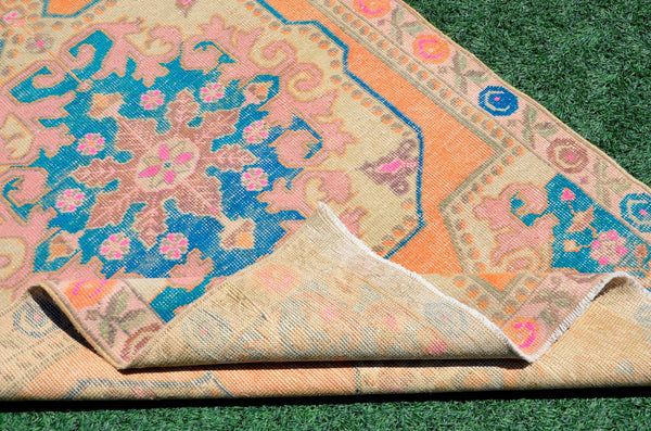 Turkish Natural oushak rug for home decor, Vintage rug, area rug boho rug bedroom rug kitchen rug bathroom rug kilim rugs handmade, rugs 4x7, 666354