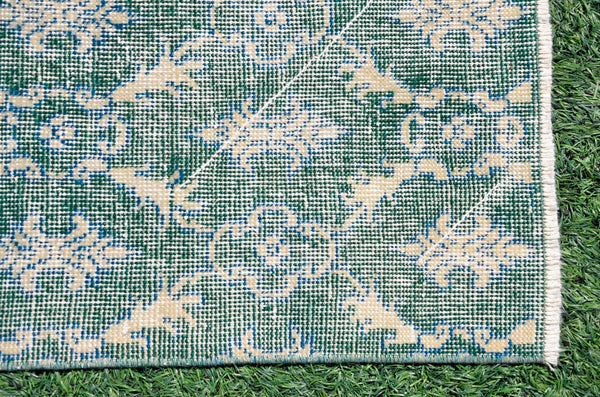 Oushak Natural Turkish rug for home decor, Vintage rug, area rug boho rug bedroom rug kitchen rug bathroom rug kilim rugs handmade, rugs 3x7, 666367