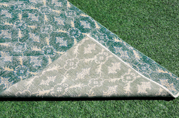 Oushak Natural Turkish rug for home decor, Vintage rug, area rug boho rug bedroom rug kitchen rug bathroom rug kilim rugs handmade, rugs 3x7, 666367