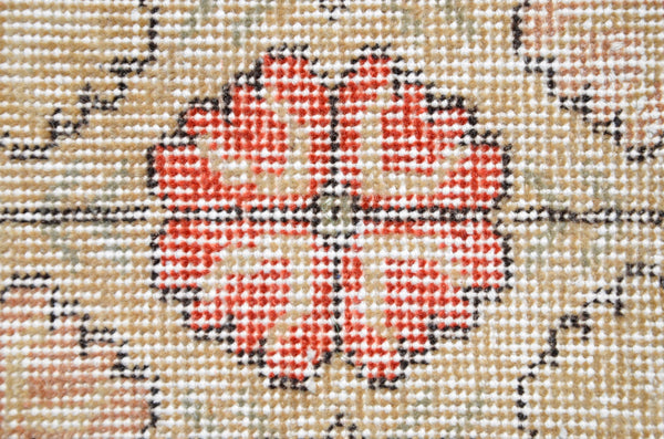 Handmade Natural oushak Turkish rug for home decor, Vintage rug, area rug boho rug bedroom rug kitchen rug bathroom rug kilim rugs, rugs 3x6, 666372