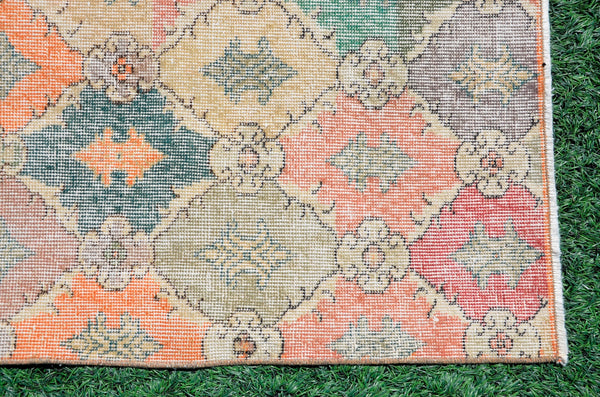 Turkish Vintage Anatolian rug for home decor, area rug, oushak rug boho rug bedroom rug kitchen rug bathroom rug kilim, rugs 4x7, 666376