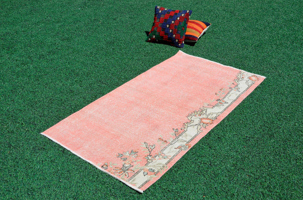 Oushak Natural Turkish rug for home decor, Vintage rug, area rug boho rug bedroom rug kitchen rug bathroom rug kilim rugs handmade, rugs 3x5, 666379