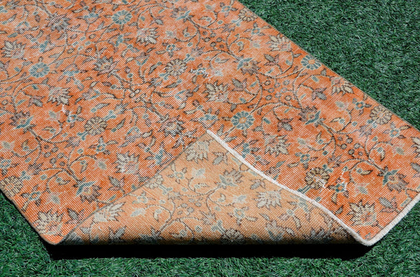 Handmade Natural oushak Turkish rug for home decor, Vintage rug, area rug boho rug bedroom rug kitchen rug bathroom rug kilim rugs, rugs 3x6, 666382