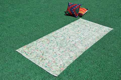 Oushak Natural Turkish rug for home decor, Vintage rug, area rug boho rug bedroom rug kitchen rug bathroom rug kilim rugs handmade, rugs 3x6, 666384
