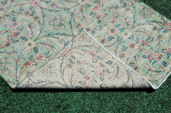 Oushak Natural Turkish rug for home decor, Vintage rug, area rug boho rug bedroom rug kitchen rug bathroom rug kilim rugs handmade, rugs 3x6, 666384