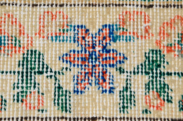 Small area Handmade Turkish Vintage rug for home decor, bathroom rug, area rug oushak rug boho rug kitchen rug  kilim rug door mat, rugs 2x5, 666454