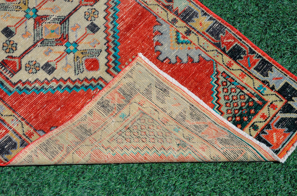 Small area Handmade Turkish Vintage rug for home decor, bathroom rug, area rug oushak rug boho rug kitchen rug  kilim rug door mat, rugs 3x5, 666455