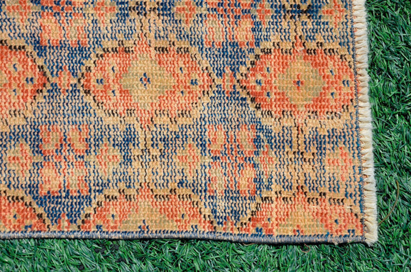 Small area Handmade Turkish Vintage rug for home decor, bathroom rug, area rug oushak rug boho rug kitchen rug  kilim rug door mat, rugs 2x6, 666457